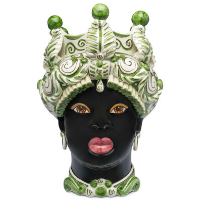 Ваза Vase Moro Lady Medium Leaves Dark Green