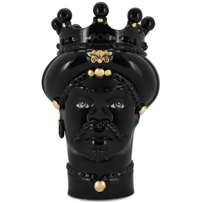 Ваза Vase Moro Man All Black and Gold