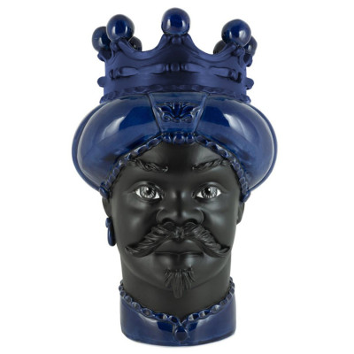 Ваза Vase Moro Man Crown Dark Blue
