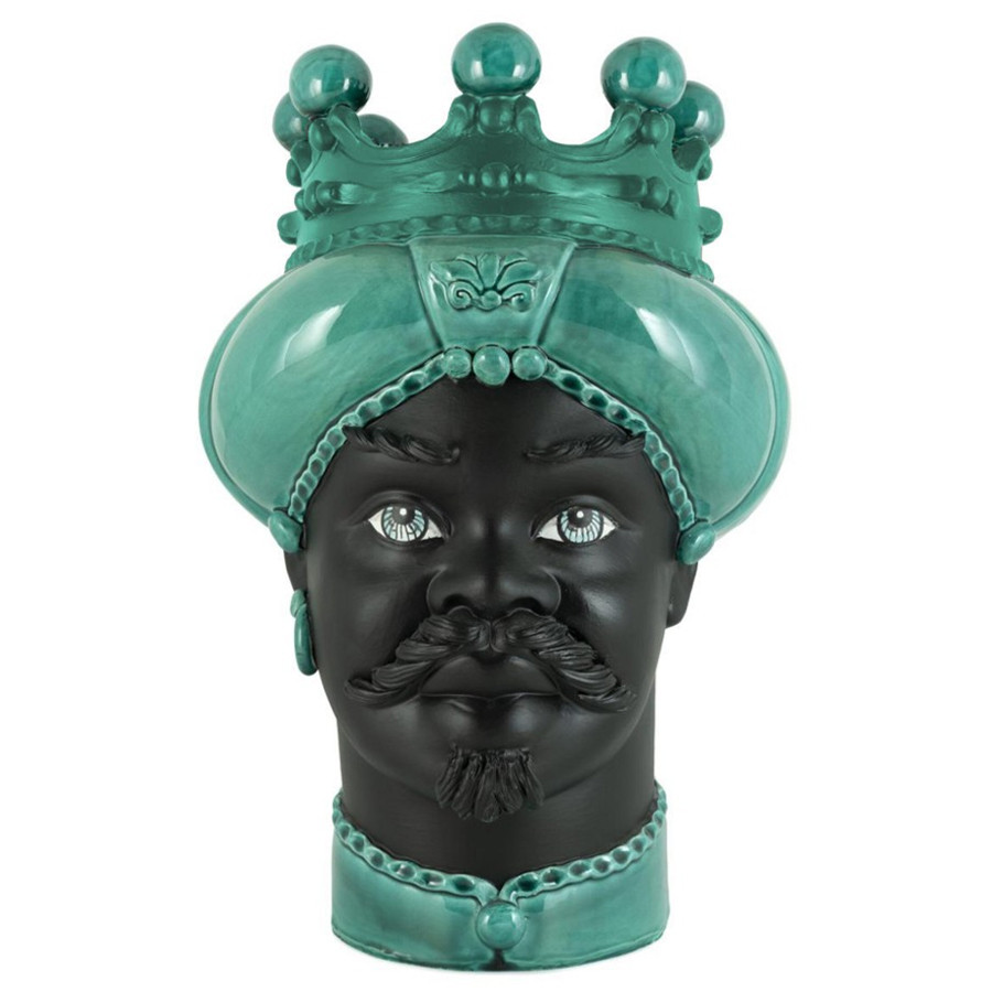 Ваза Vase Moro Man Crown Dark Malachite