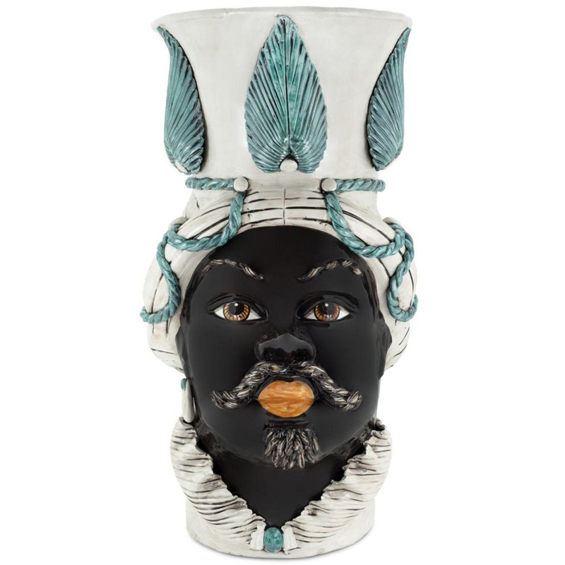 Ваза Vase Moro Man Giant With Leaf Malachite