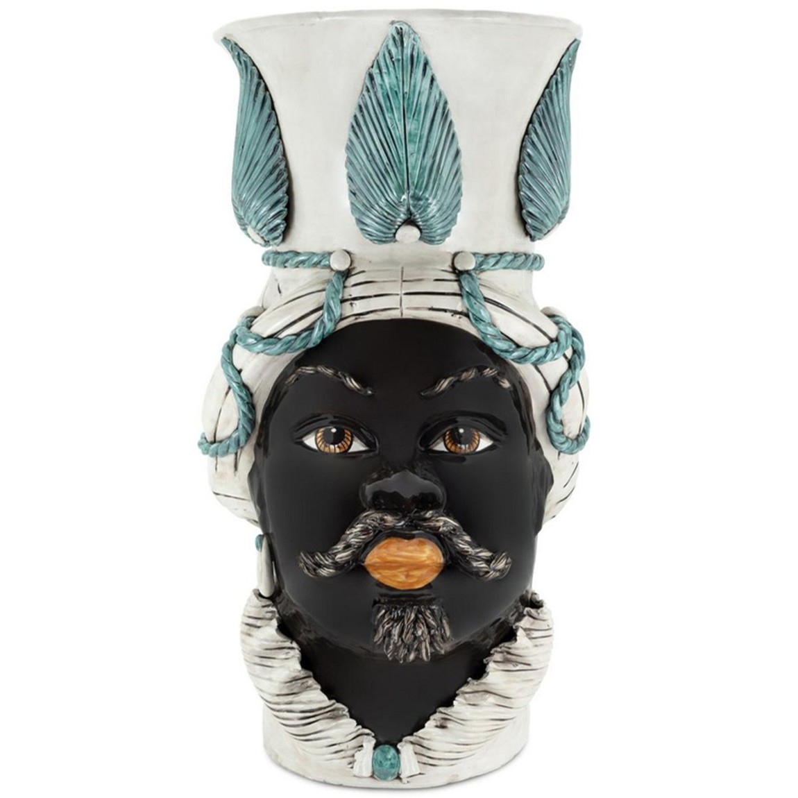 Ваза Vase Moro Man Giant With Leaf Malachite