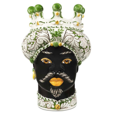 Ваза Vase Moro Man Ornate Dark Green