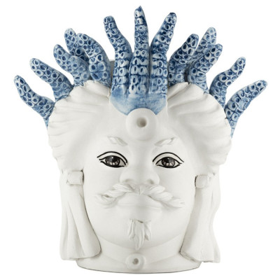 Ваза Vase Moro Man Small White Medusa Light Blue