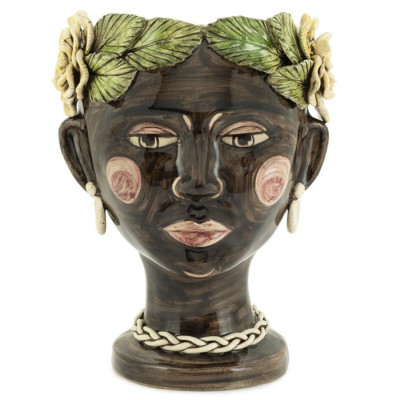 Ваза Vase Selva Moro Head Shiny