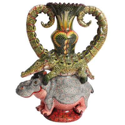 Ваза Бегемот и Крокодил Crocodile and Hippo Vase