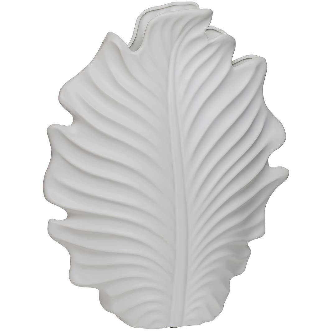 Ваза белая The straightened leaf