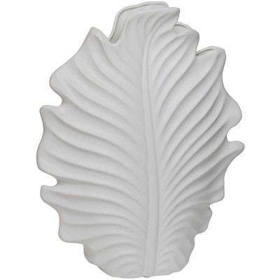 Ваза белая The straightened leaf