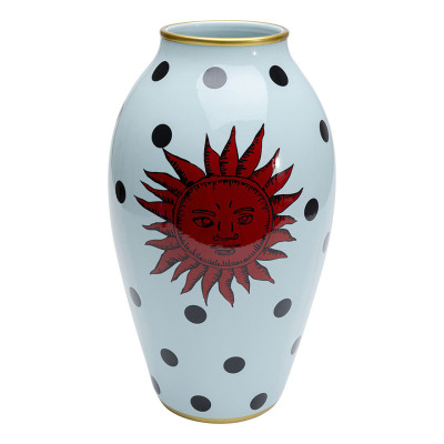 Ваза белая орнамент солнце Red Sun