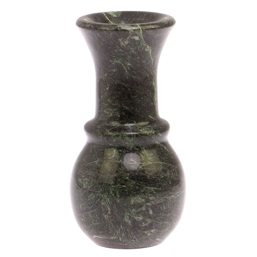Ваза декоративная для цветов из камня змеевик Vase Serpentine