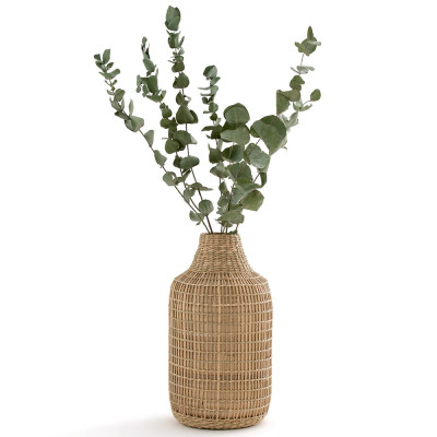 Ваза декоративная из натурального плетеного бамбука Bamboo Decor 32