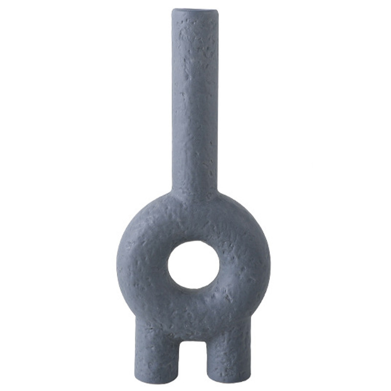 Ваза дизайнерская Серая Long Neck Ceramic Vase by Faina