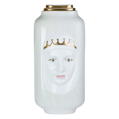 Ваза с золотисто-белыми фрагментами Faces of Imagination