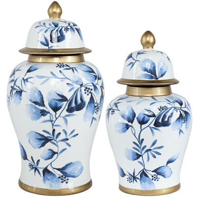 Ваза с крышкой Blue Plant Vase