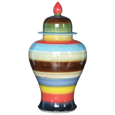Ваза с крышкой Colored Stripes Rainbow Vase