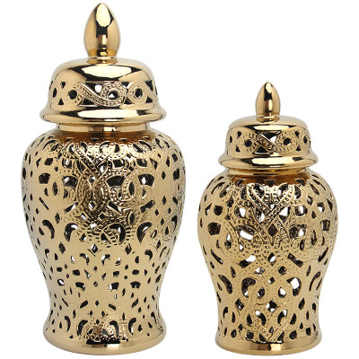 Ваза с крышкой Golden Interlacing Vase