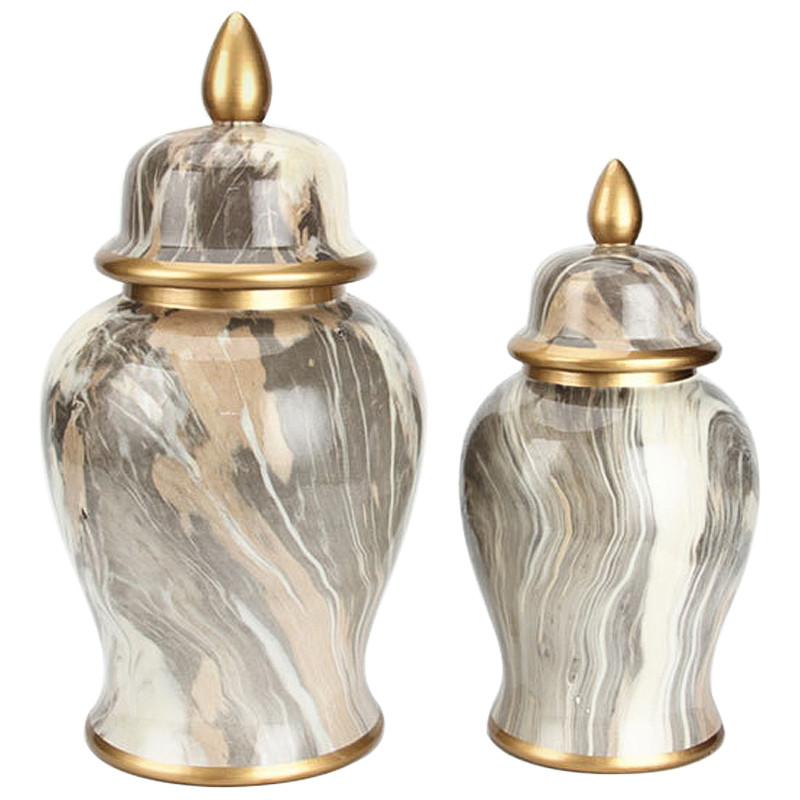 Ваза с крышкой Grey Colored Rainbow Vase