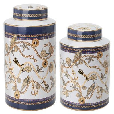 Ваза с крышкой Marine Motif Vase