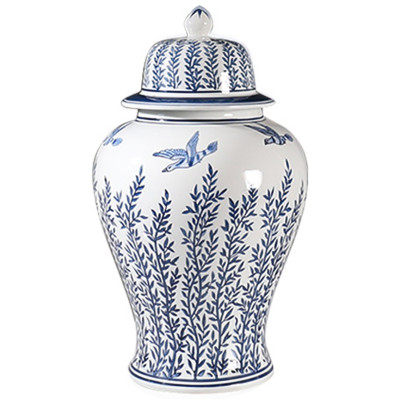 Ваза с крышкой Oriental Blue & White Flying Birds Vase