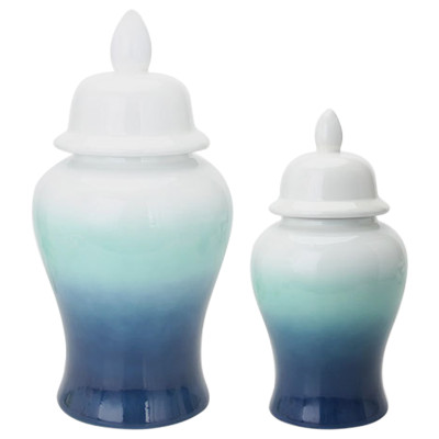 Ваза с крышкой White Turquoise Gradient Vase