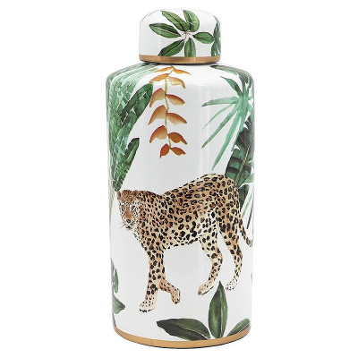 Ваза фарфоровая с ручной росписью Leopard Collection