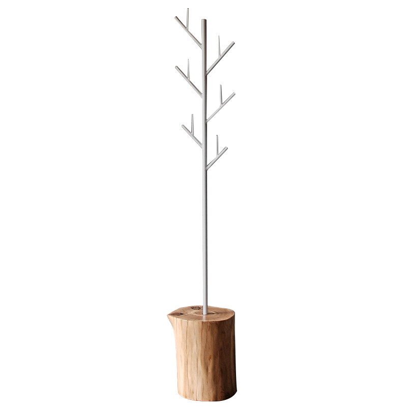 Вешалка Metal Branches and Stump Floor Hanger White
