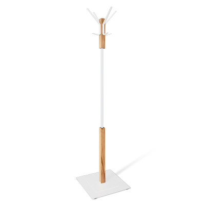 Вешалка с квадратным основанием и 4-мя белыми металлическими крючками Industrial Metal Rust