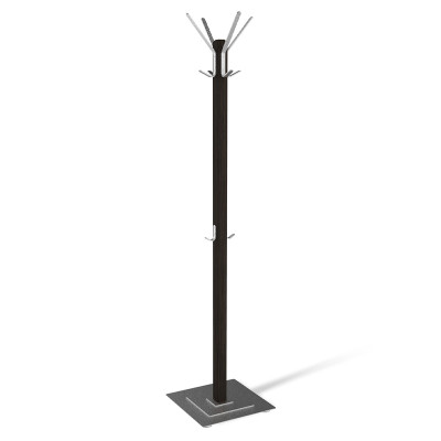 Вешалка с квадратным основанием и 4-мя металлическими крючками Industrial Metal Rust