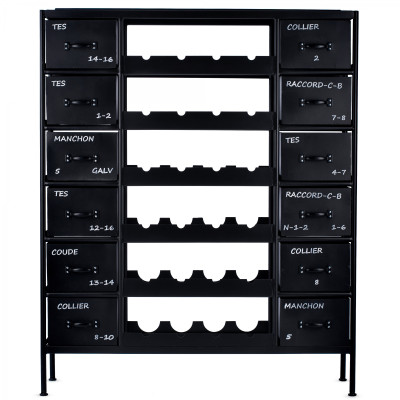 Винный стеллаж RADAGAST IRON WINE CHEST BLACK