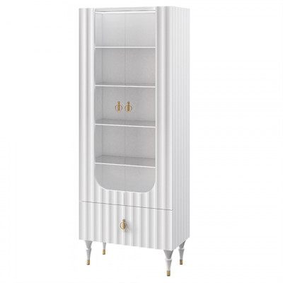 Витрина белая двухдверная с ящиком Expanses of Beauty