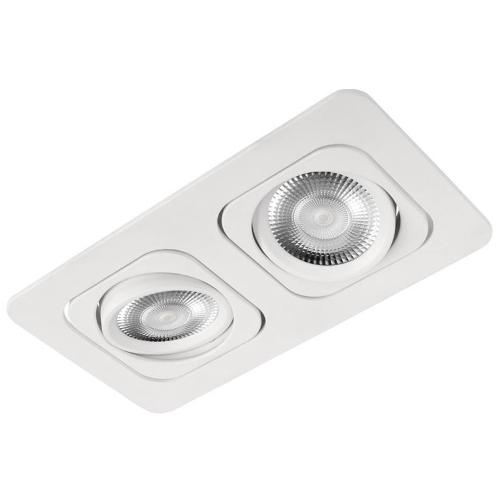 Встраиваемый спот прямоугольной формы с двумя отражателями Silent Glow