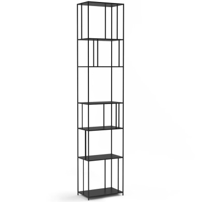 Высокий стеллаж из металла Menzie High Metal Rack Black