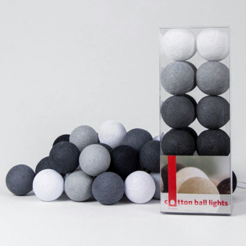 Гирлянда хлопковые фонарики Сotton Ball Antra