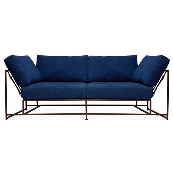 Двухместный диван Indigo Denim and copper Two Seat Sofa