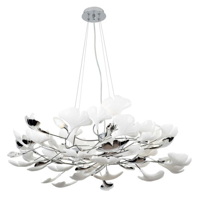 Декоративная люстра Wintery flover Silver с Белыми плафонами