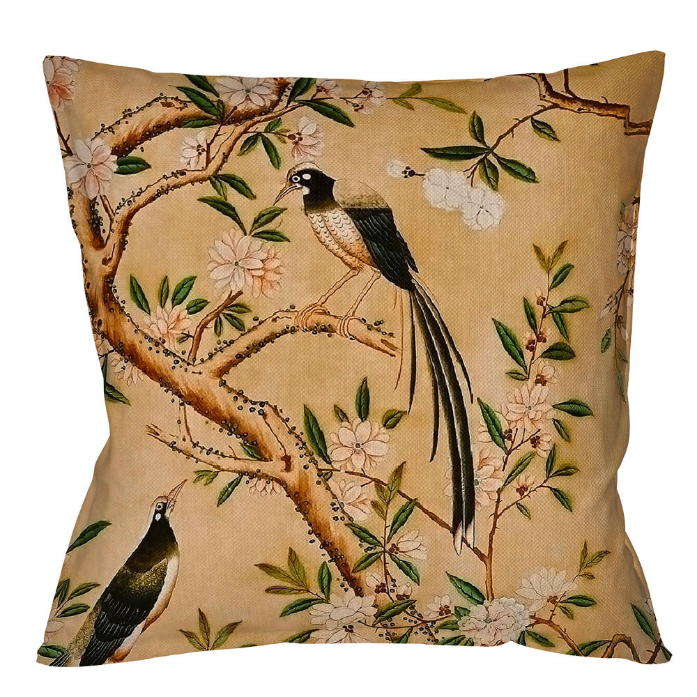 Декоративная подушка Beige and Green Chinoiserie 2