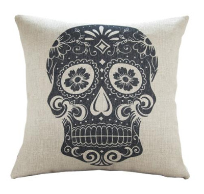 Декоративная подушка Black & White Skull