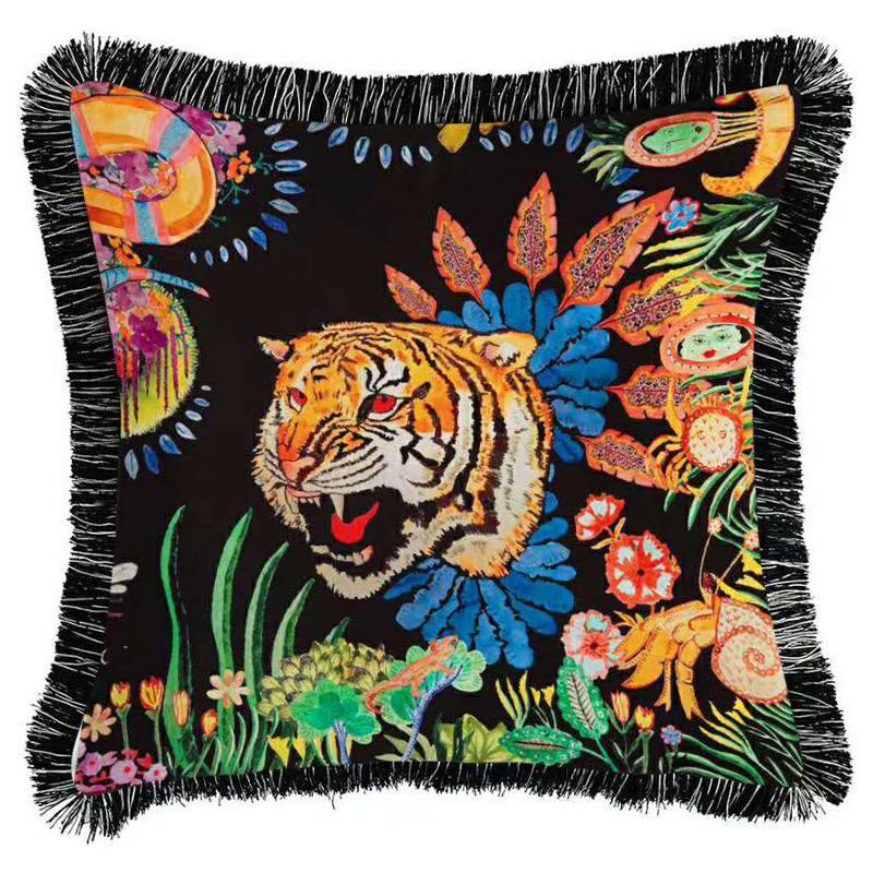 Декоративная подушка Cтиль Gucci Flower Tiger