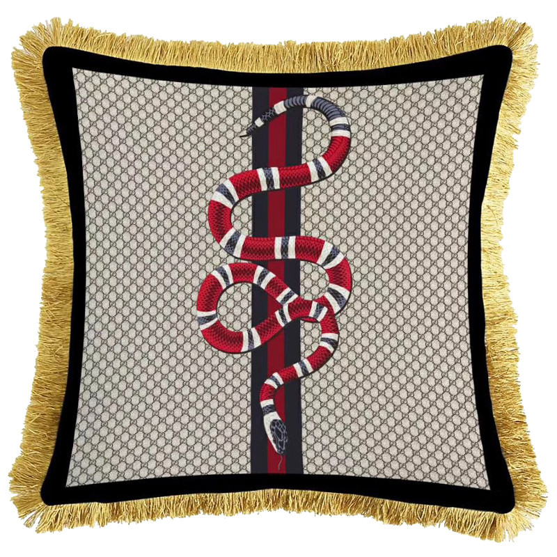 Декоративная подушка Cтиль Gucci Micrurus Snake
