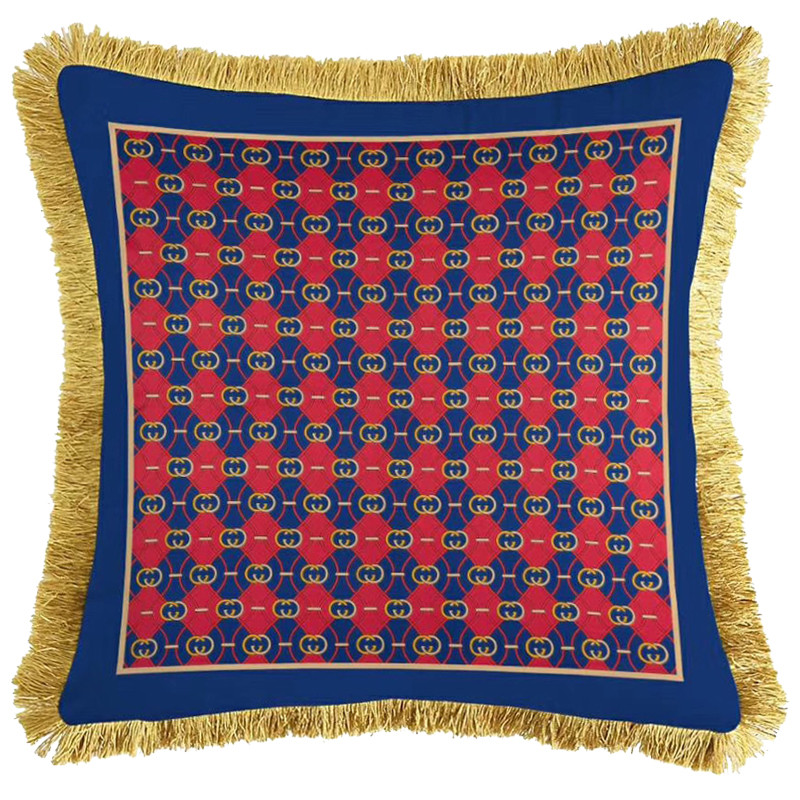 Декоративная подушка Cтиль Gucci Pattern Red Blue