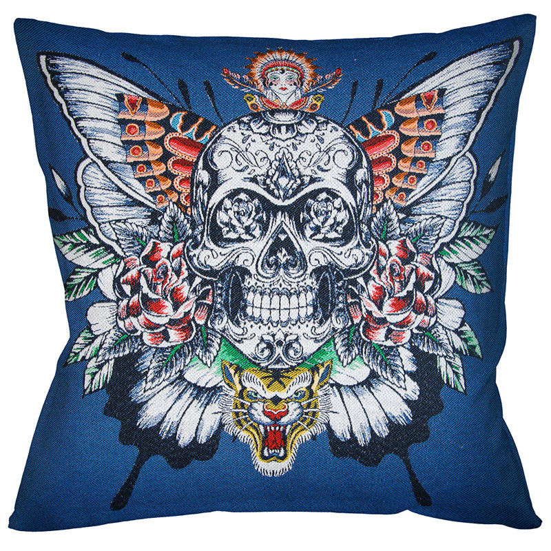 Декоративная подушка Ghost Rider Blue