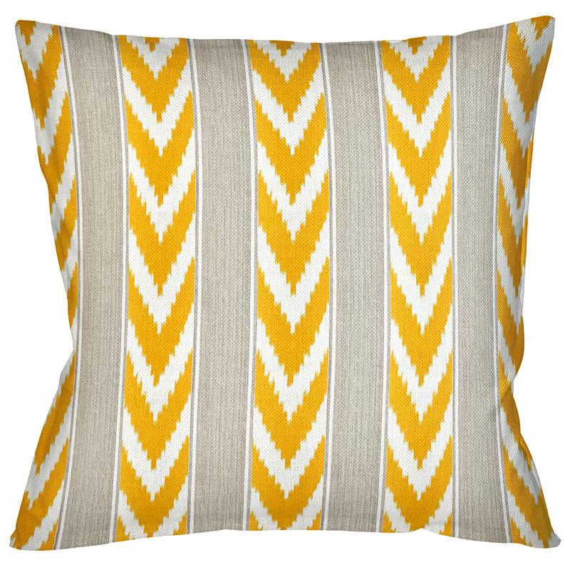 Декоративная подушка Ikat Pattern Желтая