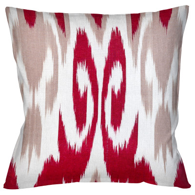 Декоративная подушка Ikat Pattern Красная