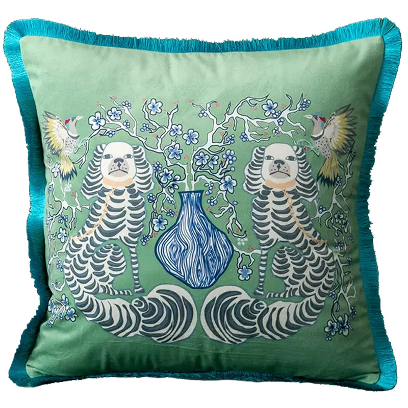 Декоративная подушка Two Dogs Turquoise Cushion