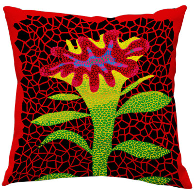 Декоративная подушка Yayoi Kusama Flower Red