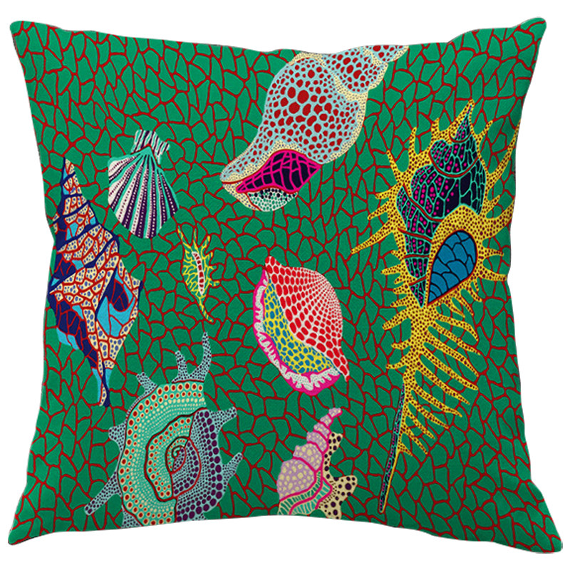 Декоративная подушка Yayoi Kusama Shell Green
