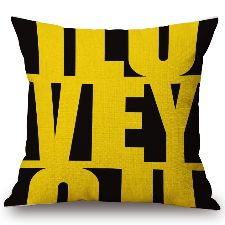 Декоративная подушка Yellow Letters