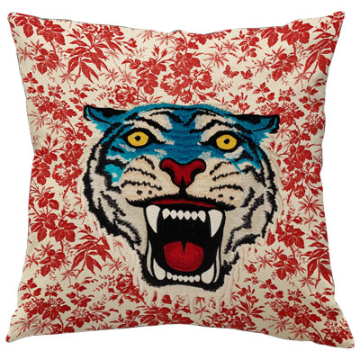 Декоративная подушка Стиль Gucci Blue Tiger