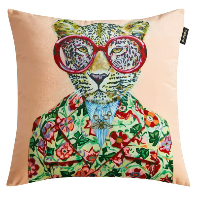 Декоративная подушка Стиль Gucci Fashion Animals Cushion Peach