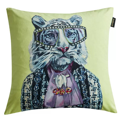 Декоративная подушка Стиль Gucci Tiger Cushion Green